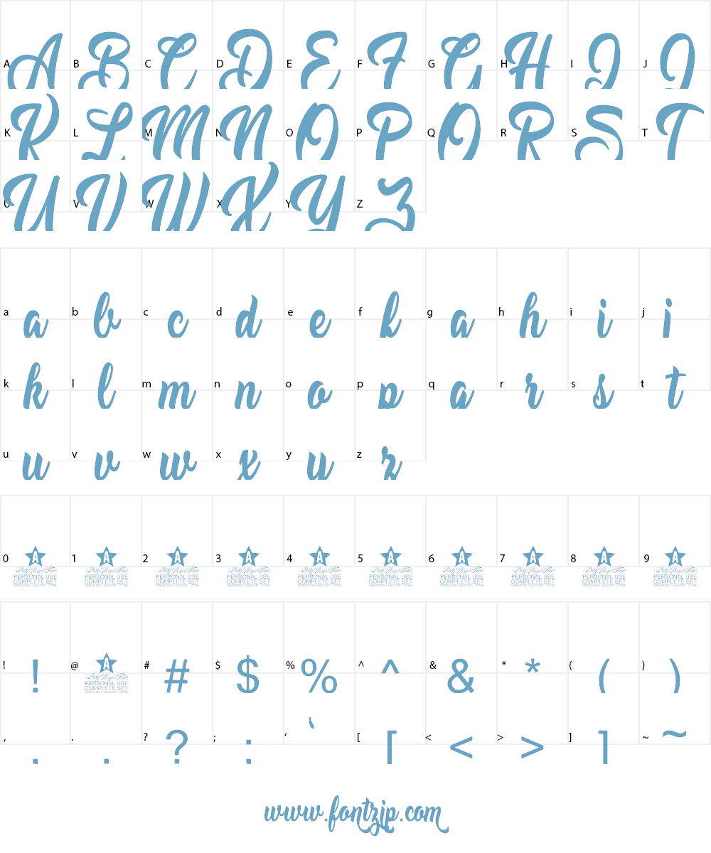 Mustard Personal Use Font Character